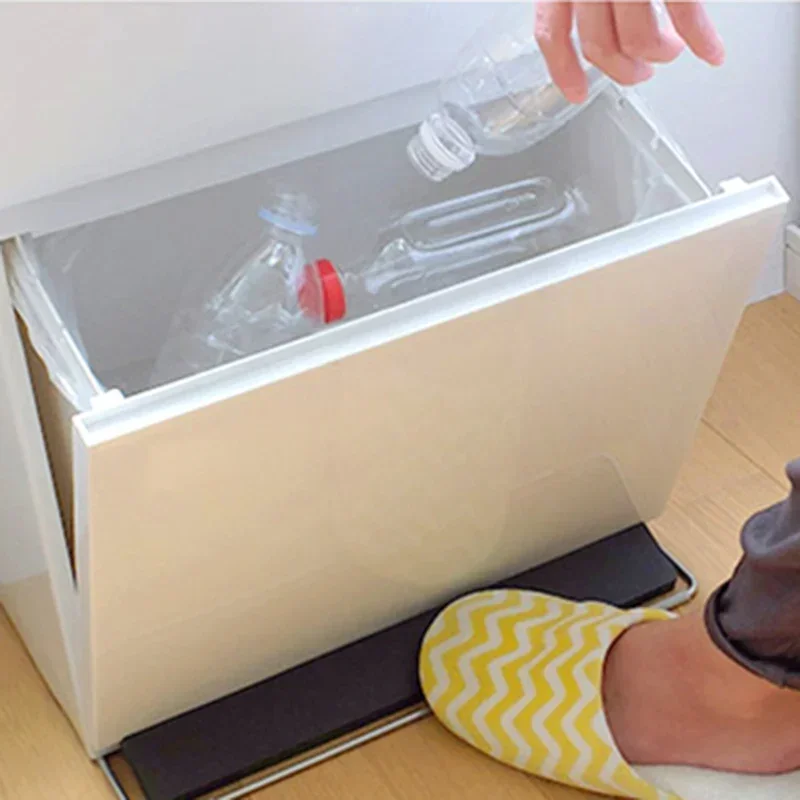 Living Room Trash Can Kitchen Compartment Sink Sorting Plastic Recycling Trash Can Rectangle Storage Cubo Basura Kitchen Items