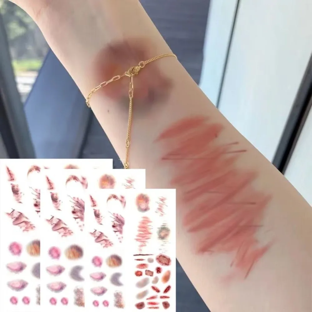 

1/4 шт. подарки водостойкие временные татуировки на ране синящие прочные 3D поддельные татуировки реалистичные шрамы татуировки наклейки