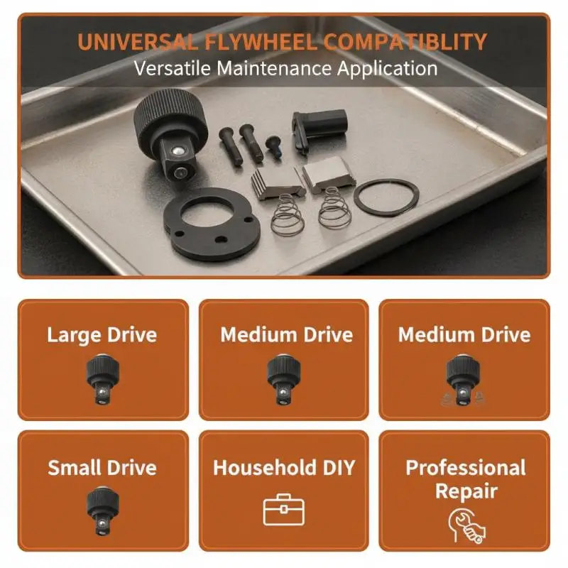 72T Ratchet Wrench Repair Kit Replacement Parts Anti Drop Ball Bearing For 1/4