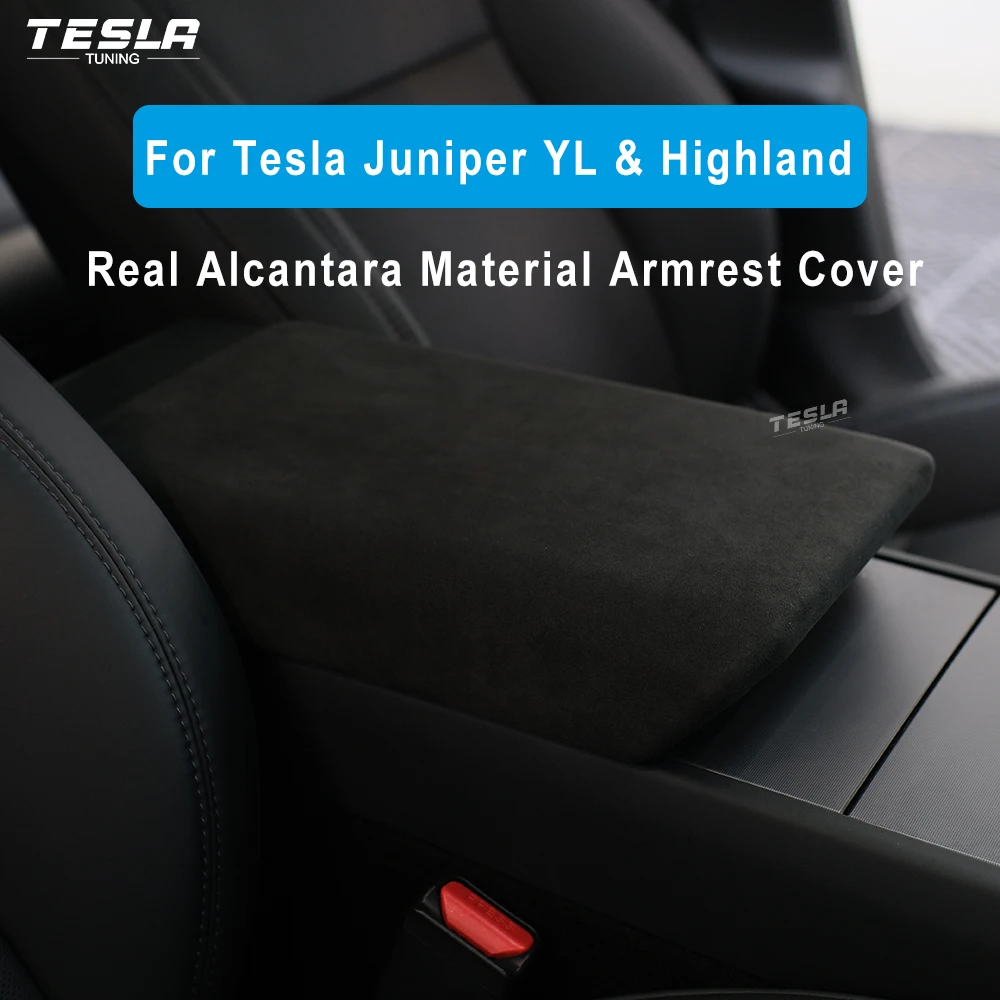 

For Tesla Model 3 New Model Y Model 3 Highland Alcantara Suede Center Console Armrest Covers