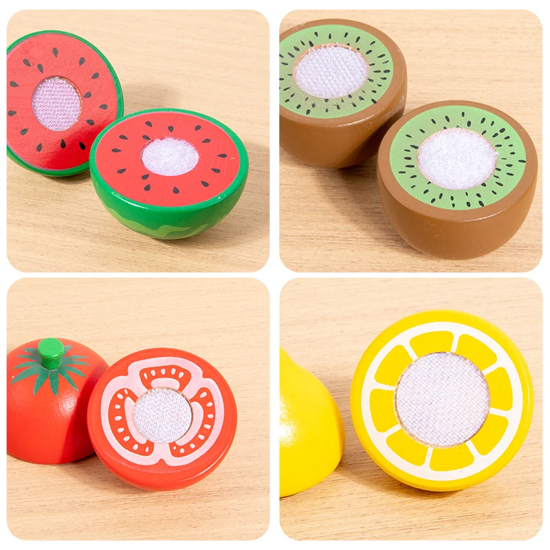 Jouet de Simulation de cuisine, jeu classique en bois, jouet éducatif Montessori pour enfants, cadeau pour enfants, ensemble de coupe de fruits et légumes