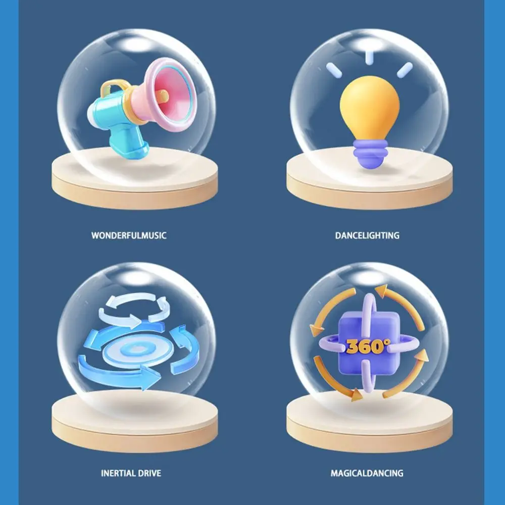 

Magic Inertia Dancing Octopus Toy Clockwork Crawling Dancing Auto-Dance Octopus Automatic Obstacle Sensor