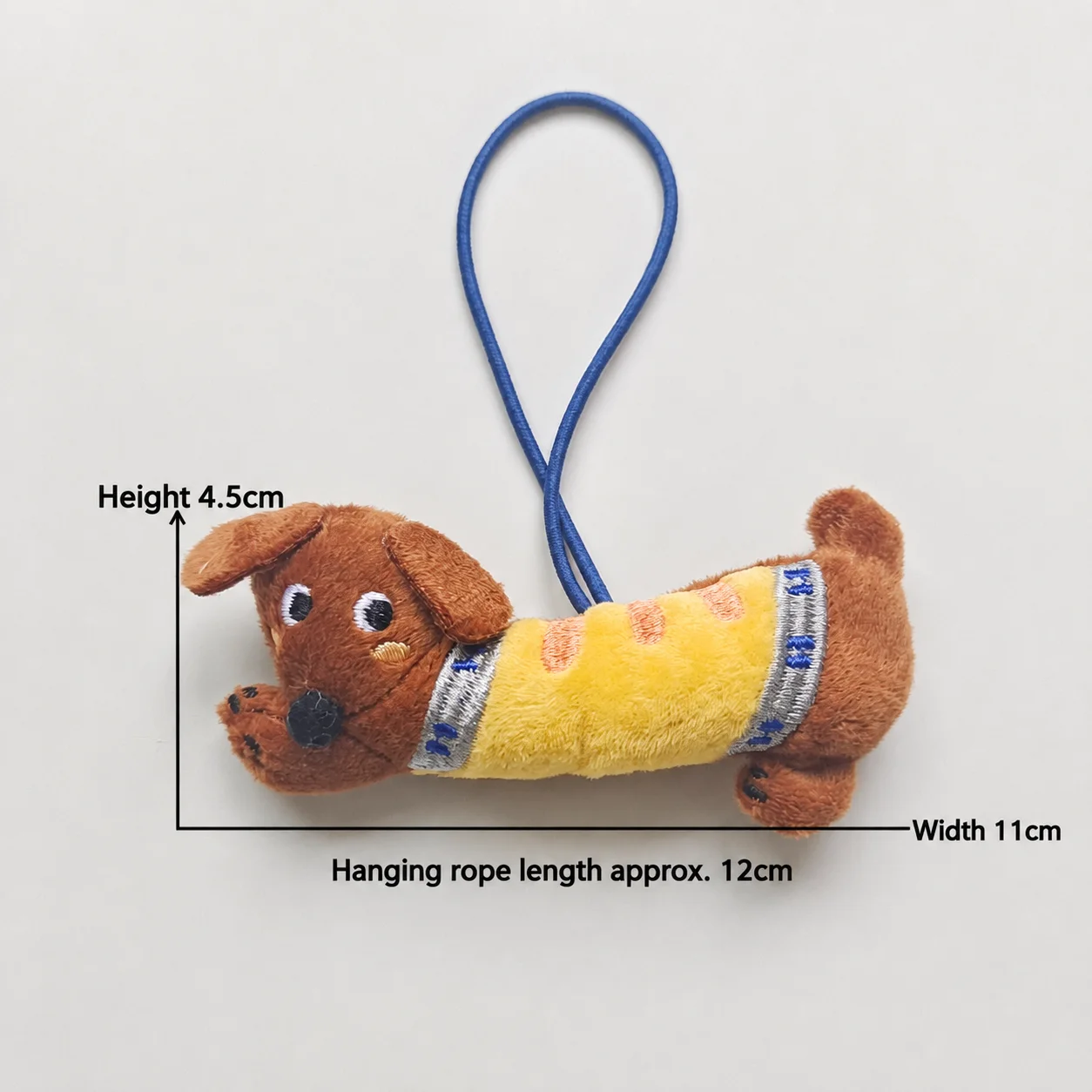 Stuffed Animal Bag Charm Original Cartoon Dachshund Charm Plush Dachshund Hanging Charm Soft Dog Plush Keychain For Phone Case