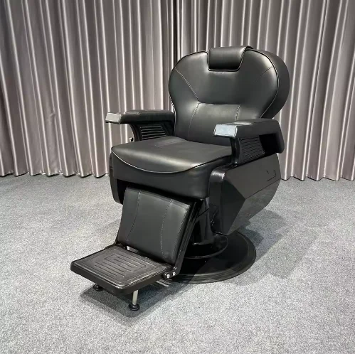 

#$High Quality Synthetic Leather Modern Salon Barber Chair 360 Degree Rotation Height Adjustable Features for Barber Shop