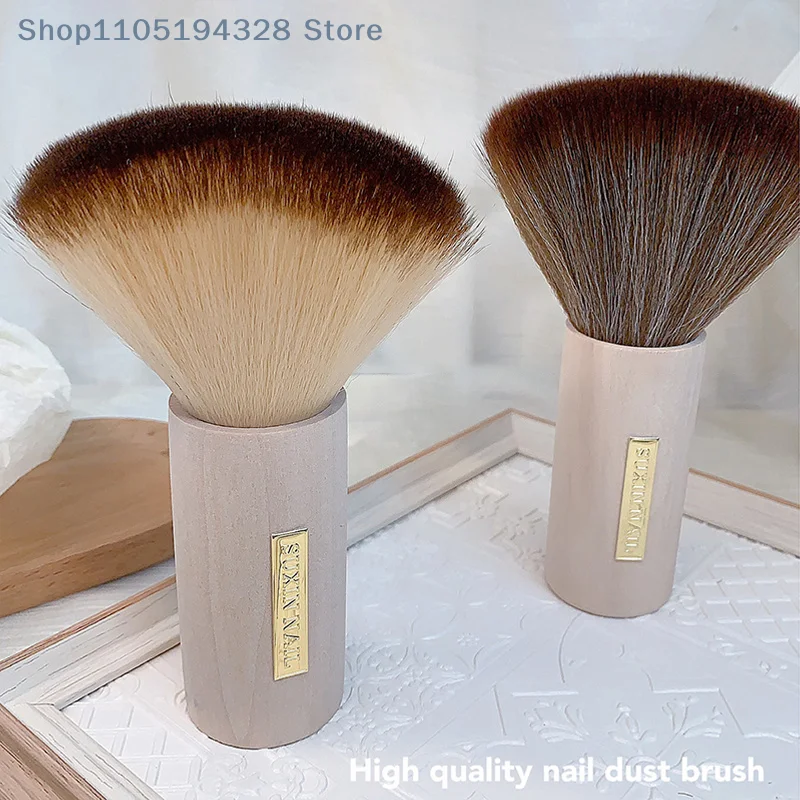 [YA] cepillo redondo para polvo de uñas, cepillos para quitar el polvo de uñas de gran tamaño, herramienta de limpieza de polvos de esmalte de Gel UV acrílico, accesorios de manicura