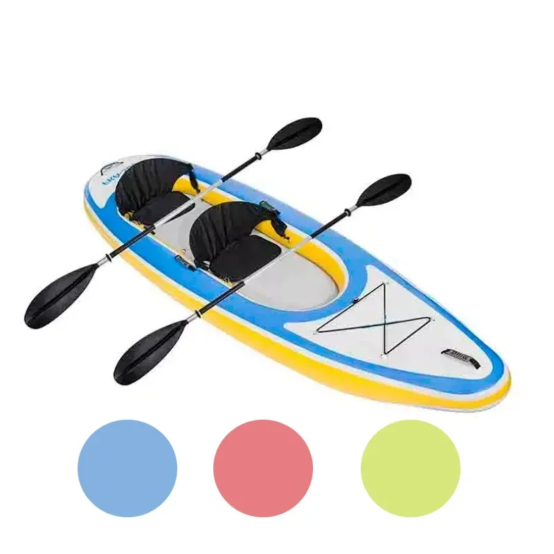 50% Discount CE Certificate Drop Stitch Canoe/Kayak Rowing Boat 2 Person Fishing Tandem Kayak