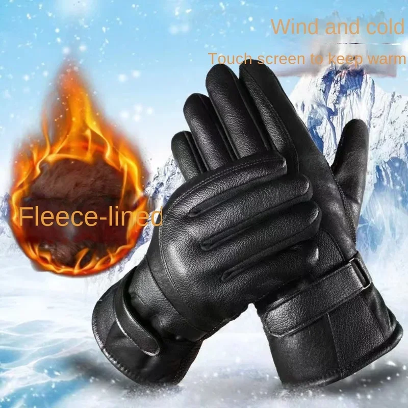 Hete Verkoop Kunstleer Winter Motorhandschoenen Touchable Scherm Warm Touchscreen Luvas Skiën Fietsen Rijden