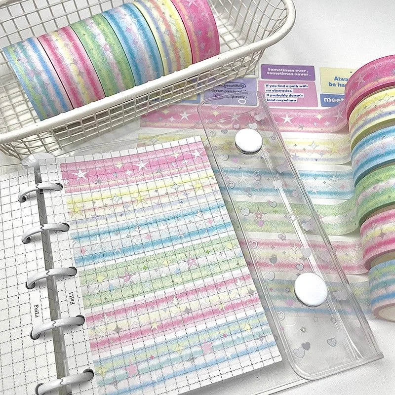 6pcs/lot Kawaii Retro Fruit Decorative Tape Set Cute Cartoon Creative Washi Tape School Stationery - view 5