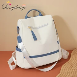 2024 High Quality Nylon Leather Women Backpack Anti-Theft Travel Backpack Large Capacity School Bags for Teenage Girls Mochilas