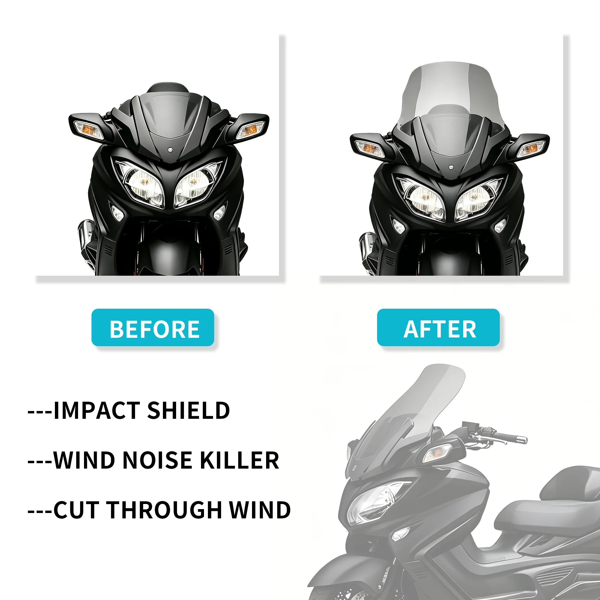 620MM Fit for 2002 - 2012 Suzuki Skywave Burgman AN650 Windscreen Motorcycle Accessories Windshield AN 650 Deflector 03 04 05 06