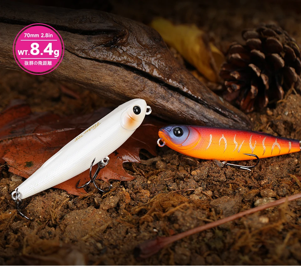 TSURINOYA FLICKER 70F Oberflächen-Angelköder Z Hund schwimmender Bleistift 70 mm 8,4 g Chatter künstliche harte Köder Forelle Bass Hechtstecker – Detail 10