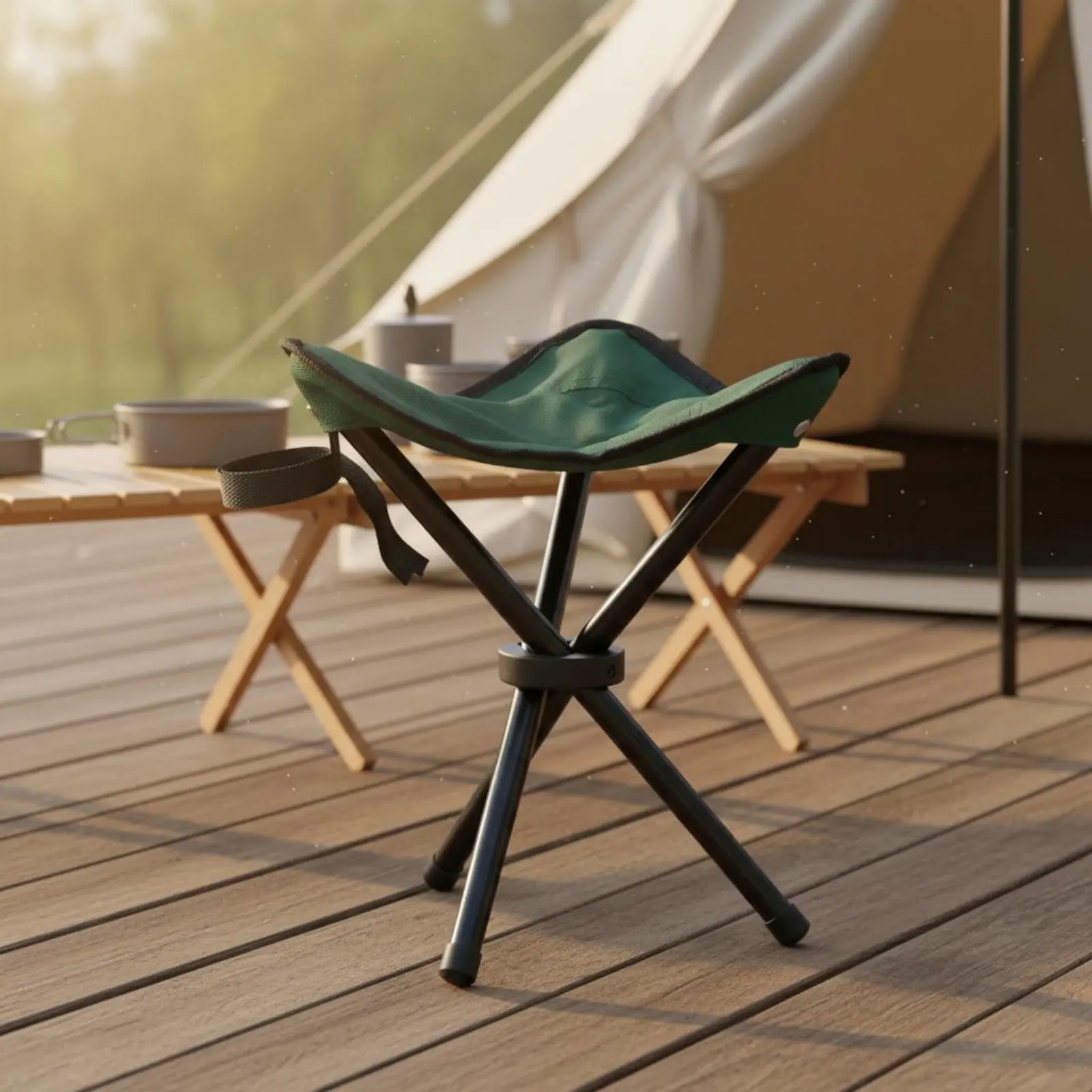 

Легкий портативный стул-тренога с прочной конструкцией, трехногий уличный стул, износостойкий материал, усиленная конструкция