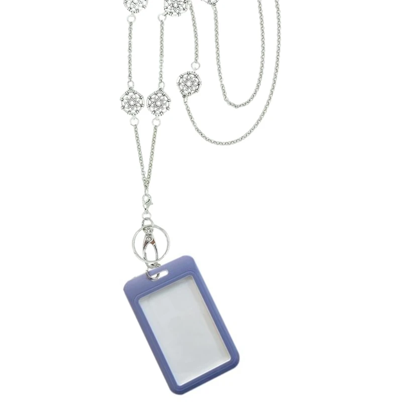 Ремешок-ожерелье для ключей и бейдж-карт, металлические цепные ремешки для женщин