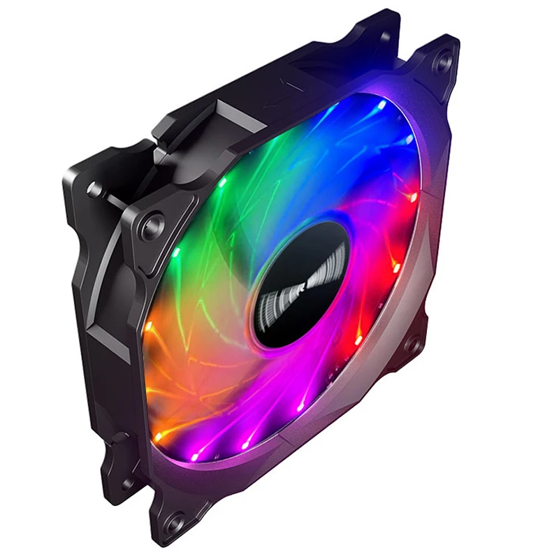 Teucer 120มม. RGB ไฟเอฟเฟกต์ casing PC 12V 4Pin ใหญ่แบริ่งไฮดรอลิกแบบไม่เป็นทางการพัดลมทำความเย็นเงียบ