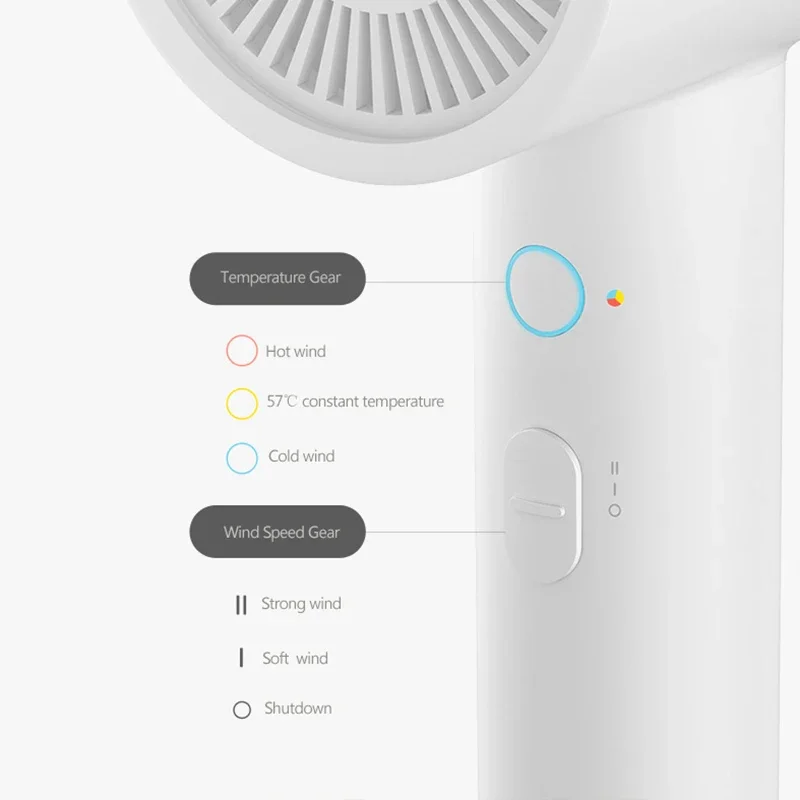 Pengering Rambut Xiaomi MIJIA H300 Anion Perawatan Rambut Pengeringan Cepat Pengering Rambut Pintar Termostatik Ukuran Portabel