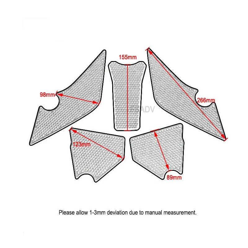 For YAMAHA TENERE 700 Side Fuel Tank Pad Tenere 700 Rally T700 XTZ 690 2019-2022 Tank Pads Protector Stickers Side Sticker