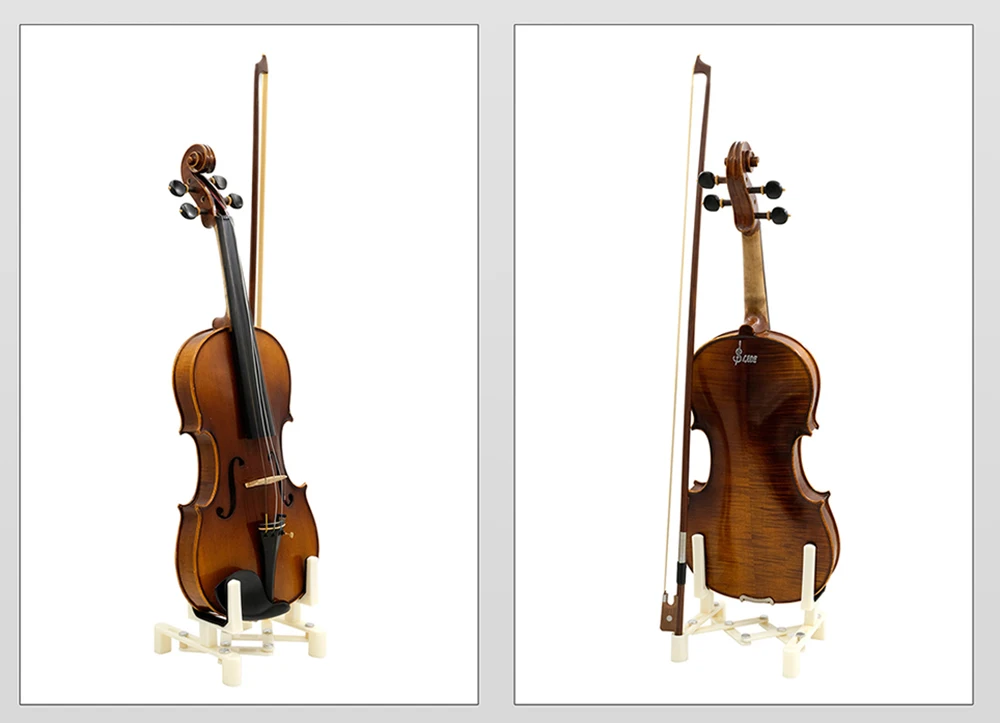 Einstellbare Violine Ständer Halter Tragbare Volle Größe Saiteninstrument Zubehör Versenkbare Faltbare Geige Halterung Schwamm Pad – Detail 3