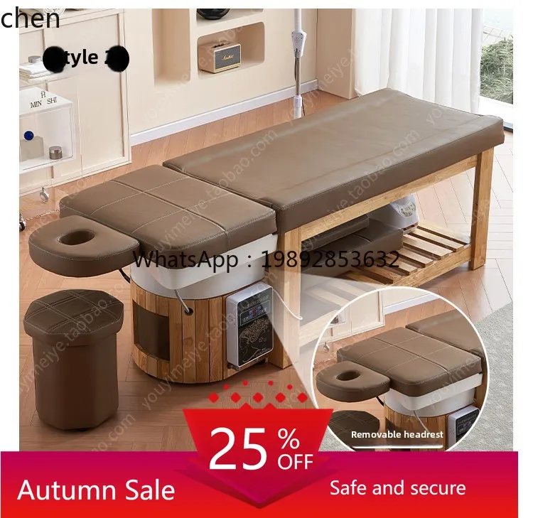 

all solid wood high-end hair treatment shampoo bed barber shop hair salon special fumigation water circulating bed