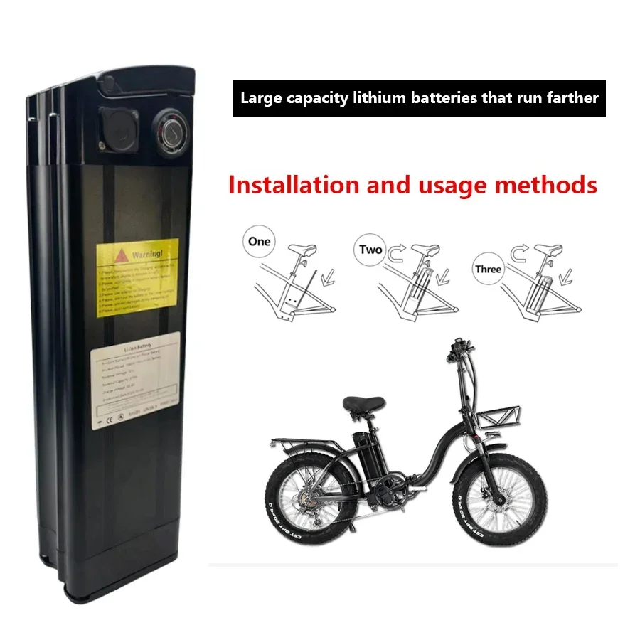 Silver Fish Electric Bicycle Battery 14S4P 52V 20Ah Lithium ion Battery Pack, Rechargeable Battery