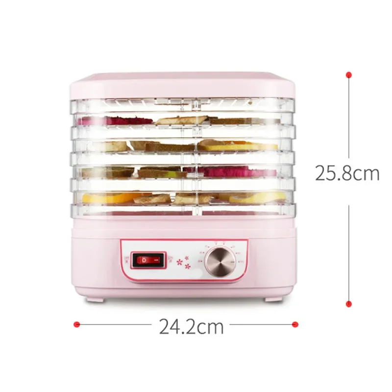 Household 5-layer Fruit and Vegetable Dryer, Temperature Adjustable Snack Meat Food Dryer