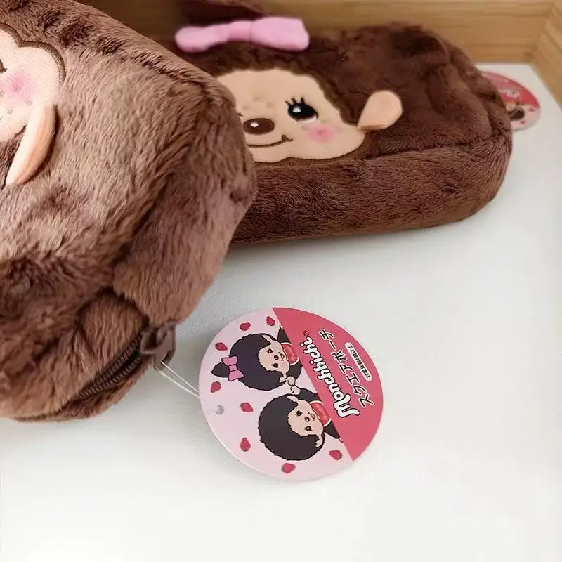 Japanese Munchki Makeup Bag Anime Cute Cartoon Embroidery Pattern Student Pen Bag Stationery Storage Bag Organizer Birthday Gift - view 3