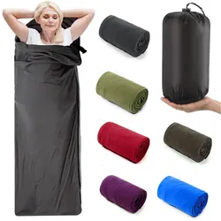 Saco de dormir de lana, sábanas de viaje Polares ultraligeras portátiles para adultos, tienda de campaña al aire libre, cama, saco de dormir cálido, forro