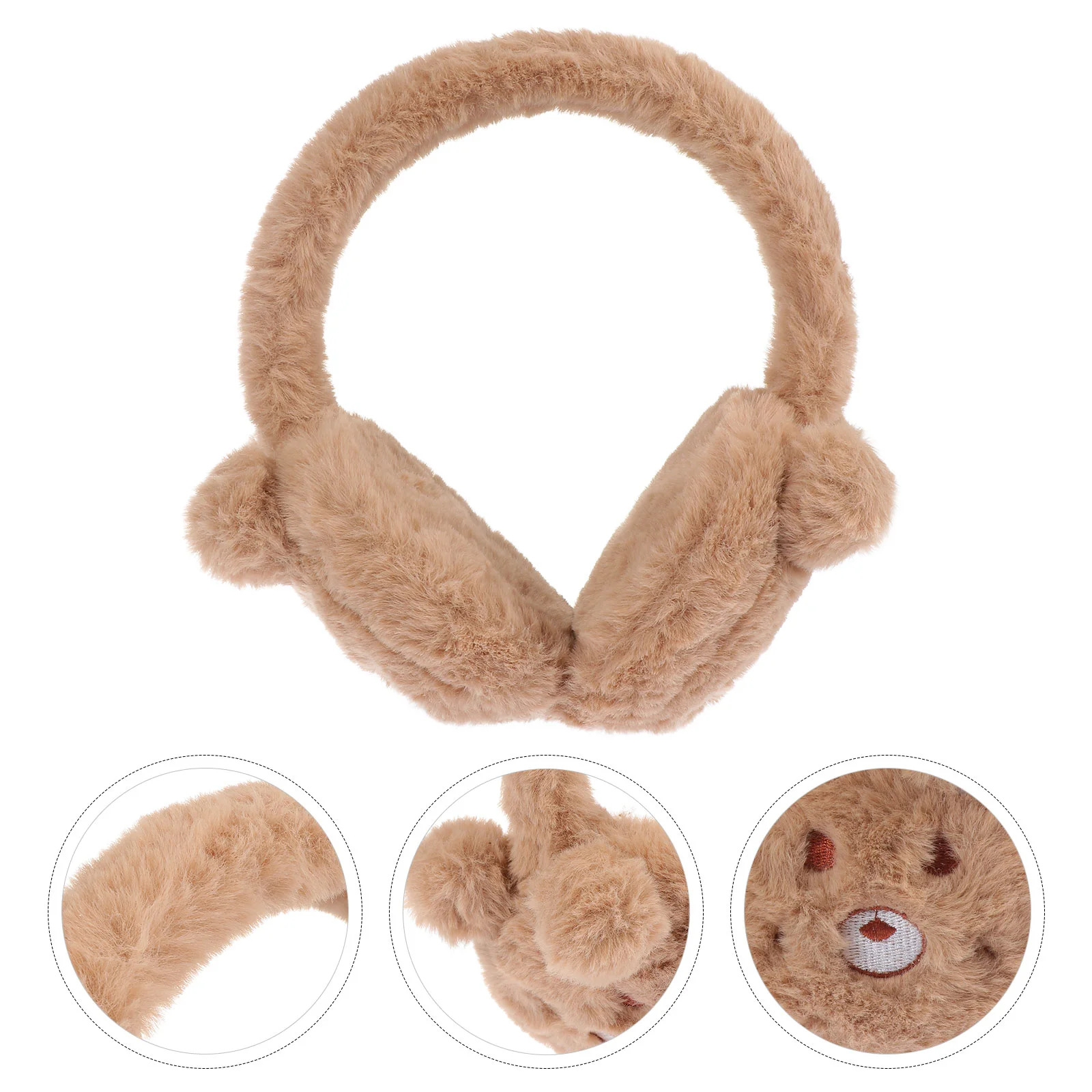 Funda cálida de felpa para niñas, auricular protector Adorable con calentador de dibujos animados a prueba de frío