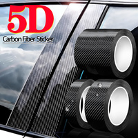 Carbon Fiber Sticker Car Door Sill Protector Film Anti Waterproof Scratch Tape for Auto Door Sill Edge Side Mirror B-pillar