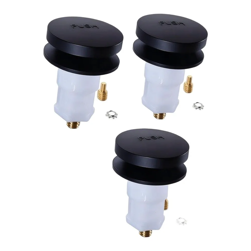 Drain Stopper for Vanity Sink and Bathtub With No Overflow Functionality and Optimized Fit for US Drain Outlet Standards