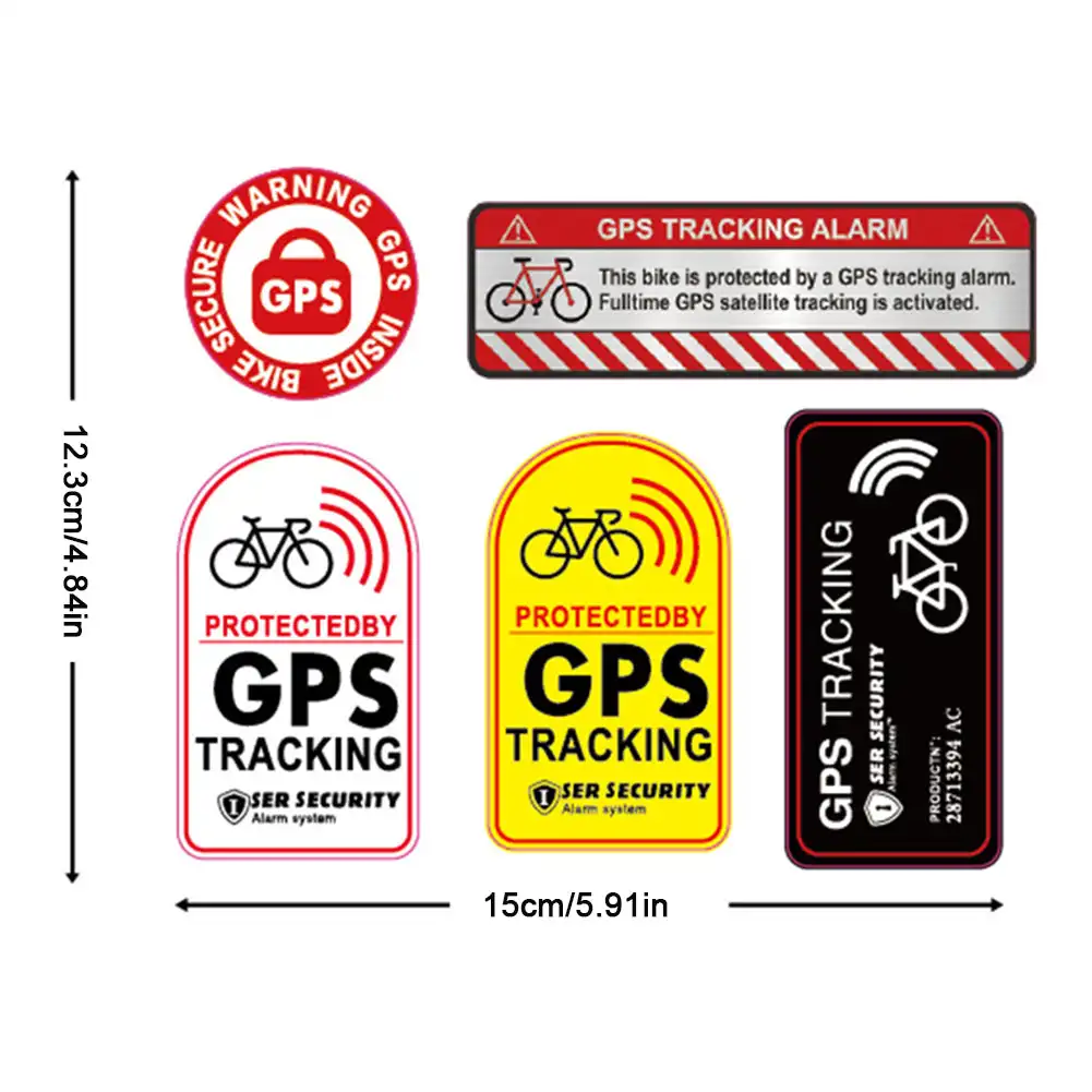 Pegatina de advertencia de monitoreo de seguimiento GPS para vehículo eléctrico, pegatina reflectante decorativa antirrobo y anticolisión para Dashcam, 1 ud.