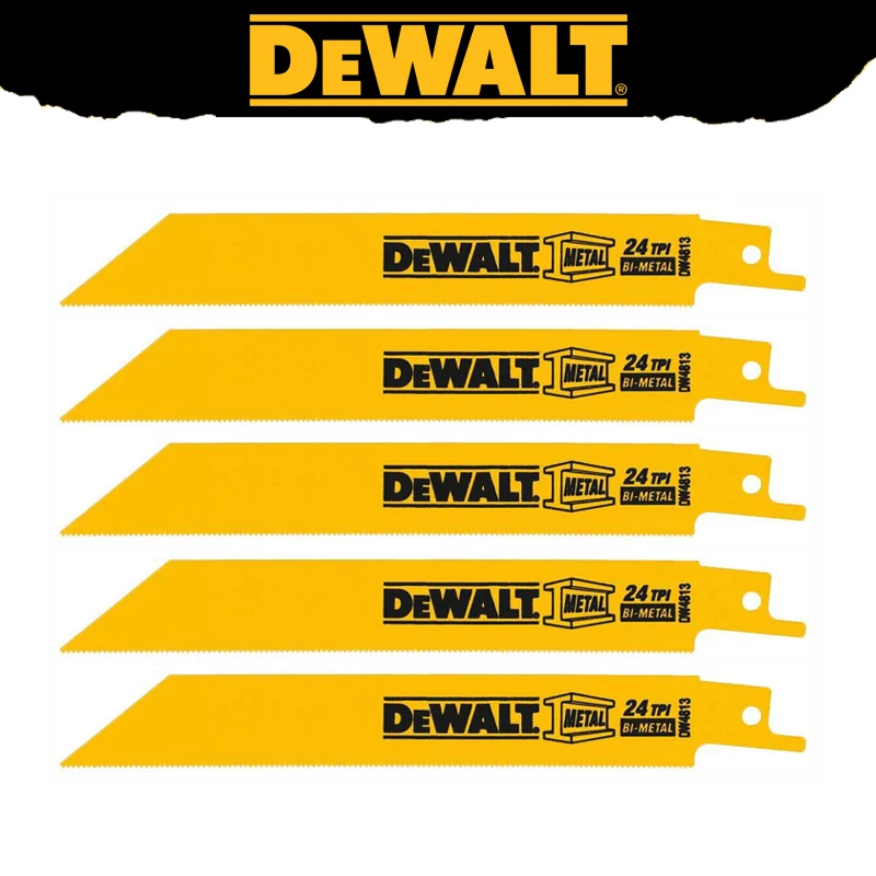 DEWALT DW4813 6-in 24TPI Straight Back Bi-Metal Reciprocating Saw Metal Cutting Blades Metal Cutting Tools Accessories