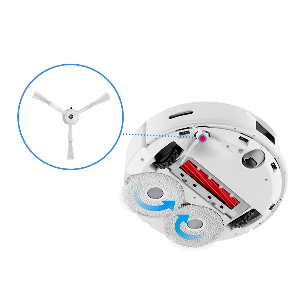 Side Brush Accessories for Xiaomi 1S Roborock S5 S6 S5MAX S50 S60 S7 Max S8 Pro Ultra E4 E5 Q5 Pro Q8 Max T8 Robot Vacuum Parts image 5