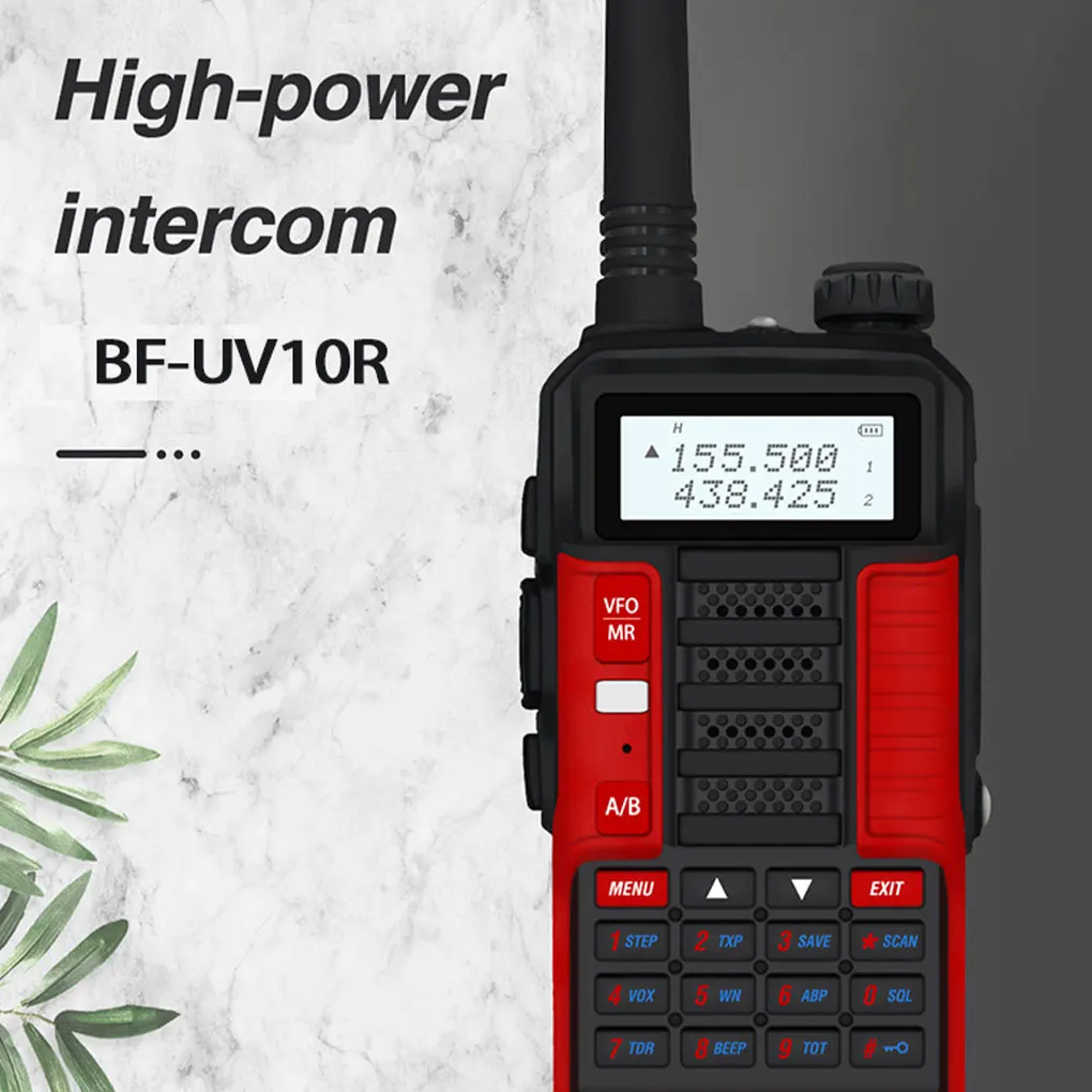 High Power Radio Transceiver UV-5R Plus For Long Range Communication Dual Stage DMR Walkie Talkie Blak