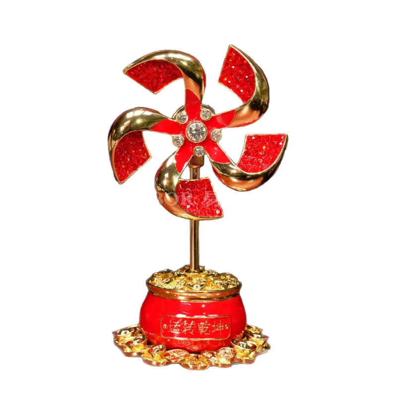 Metal enamel color lucky ornament ingot can be rotated merchandise handicrafts decorative gifts