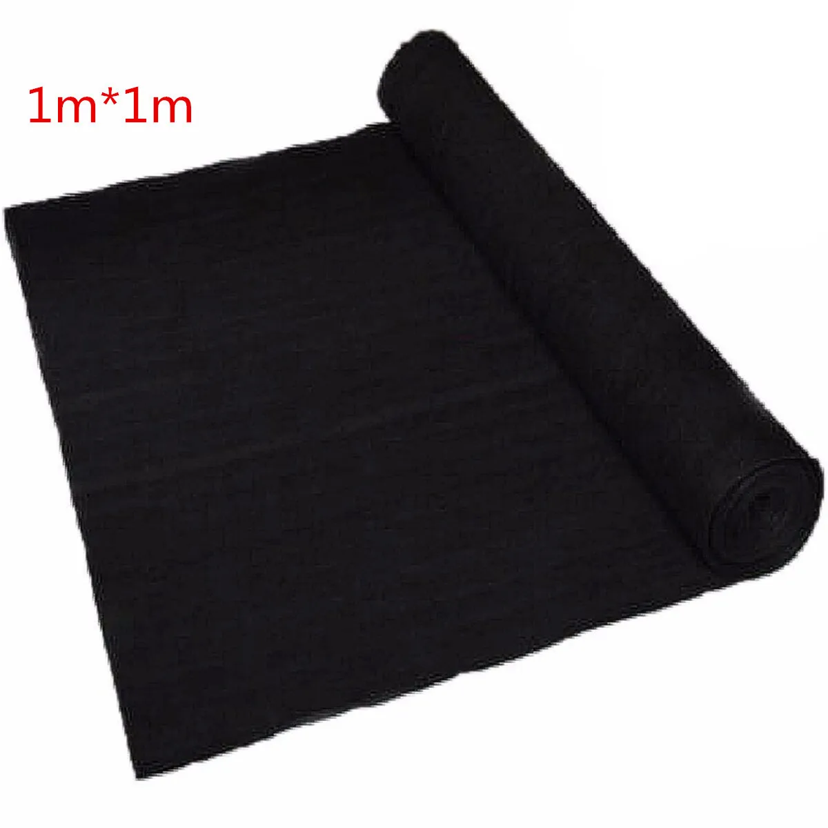 1m x 1m Thickness 3mm Home Fabric Black Air Conditioner Activated Carbon HEPA Air Purifiers Accessories Purifier Filter Fabric