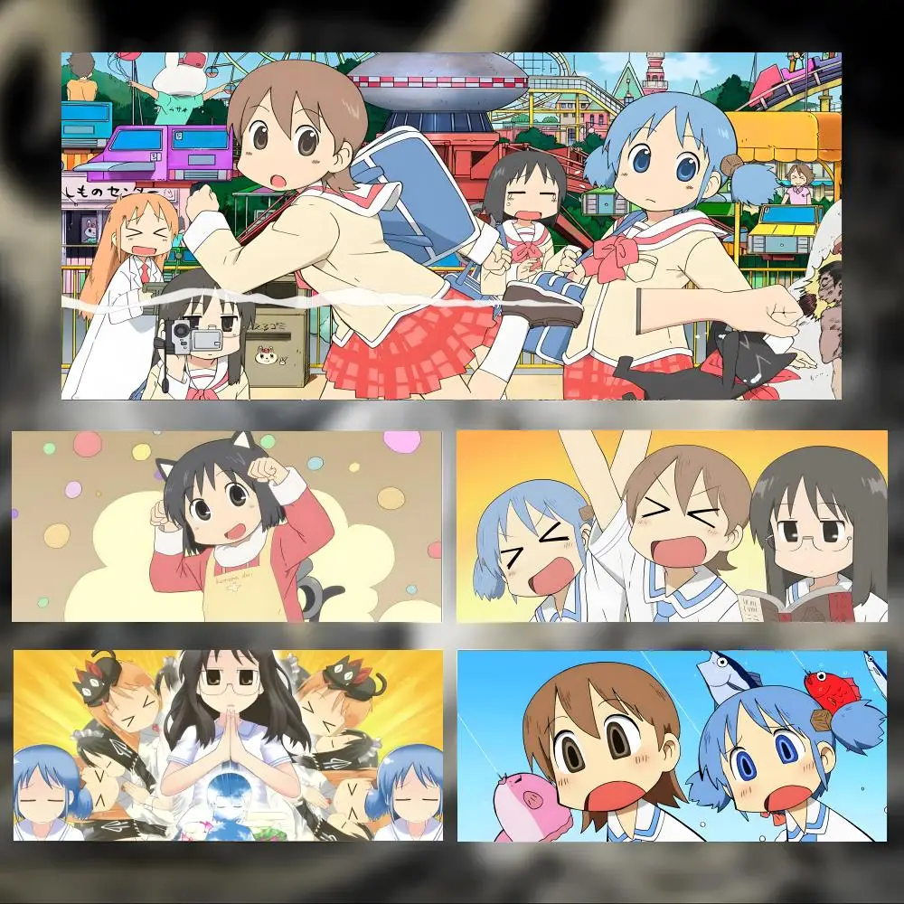 Alfombrilla de ratón N-Nichijou de anime y comedia, alfombrilla de escritorio grande y gruesa con bordes cosidos, alfombrilla de ratón para juegos para PC
