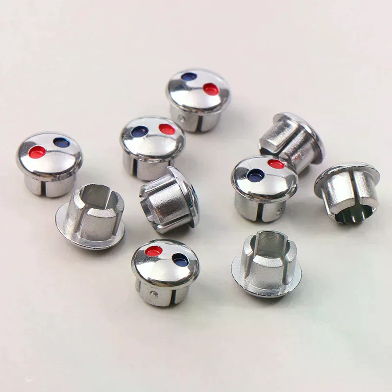 Faucet Handle Hot Cold Water Sign Red Blue Label Decoration Cover Kitchen Bathroom Mixer Tap Indicate For Faucet Handles 10pcs