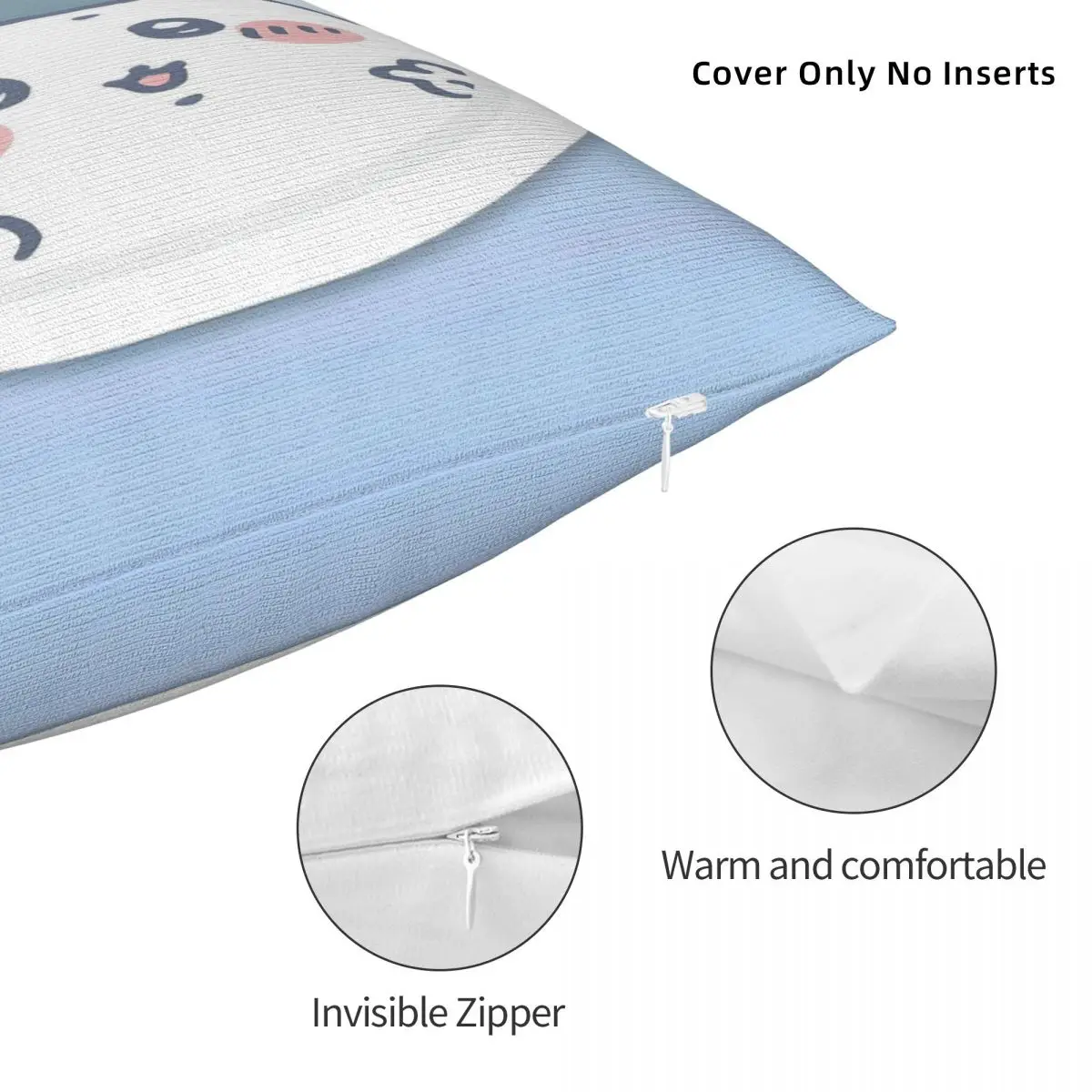 وسادة غطاء Hachiware C-Chiikawa الكرتون غطاء الوسادة المخصص مضحك كيس وسادة ل كرسي أريكة ديكور المنزل سادات #5