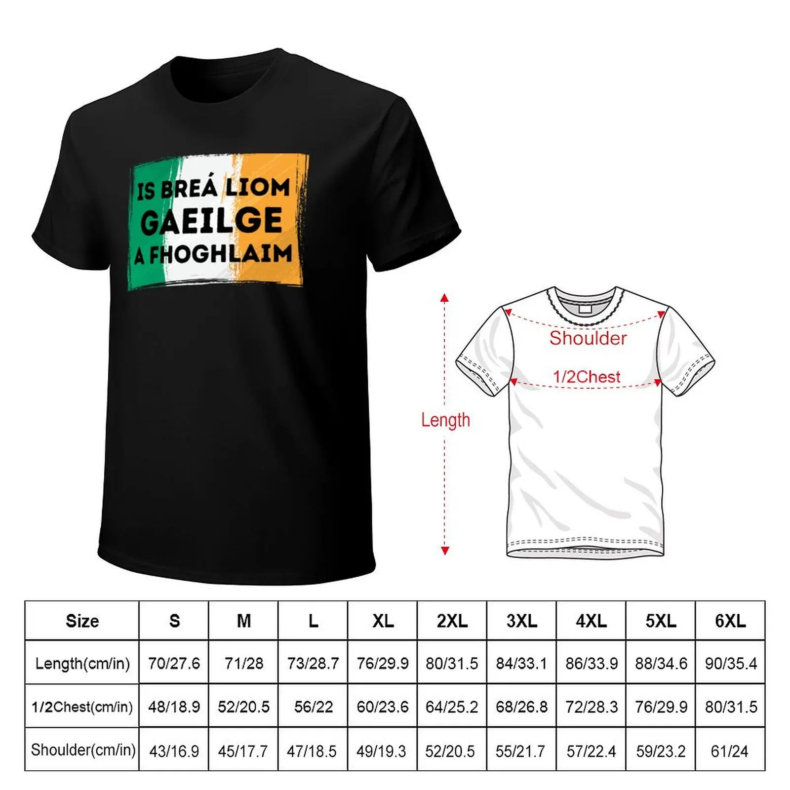 I LOVE LEARNING IRISH Gaelic Language Quote Flag T-Shirt All Match Print Short Sleeve Top