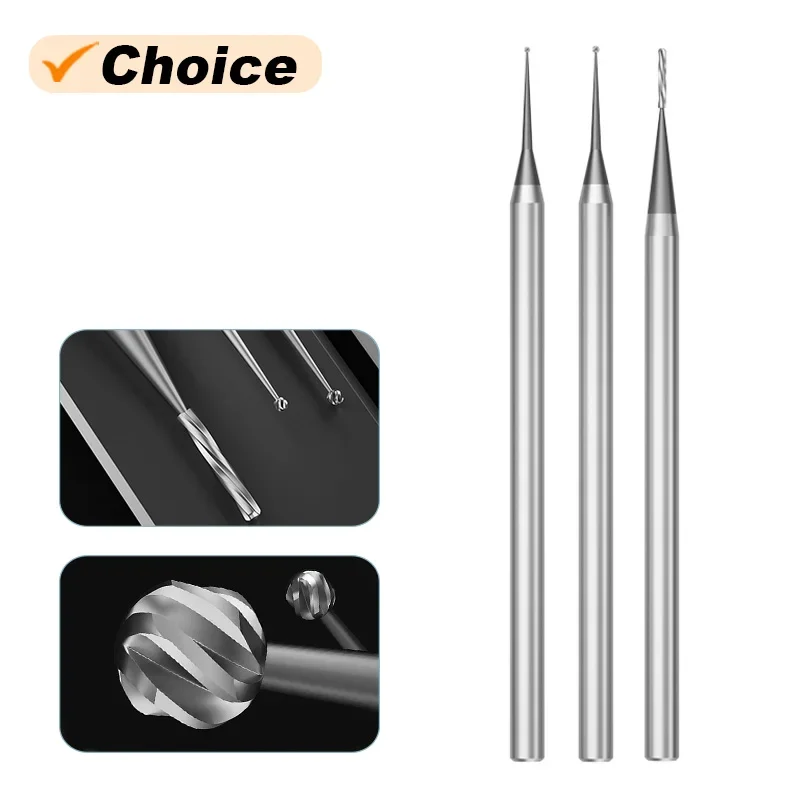 MaAnt 0.4/0.5/0.6mm Laminating Tungsten Steel Polishing Head for Android IP Motherboard CPU Solder Joint Grinding Tip Tools