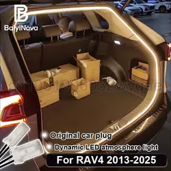 Car LED Trunk Light For Toyota RAV4 2013-2025 Customized Flexible Atmosphere Light Tail Box Light Interior Decor Accessories