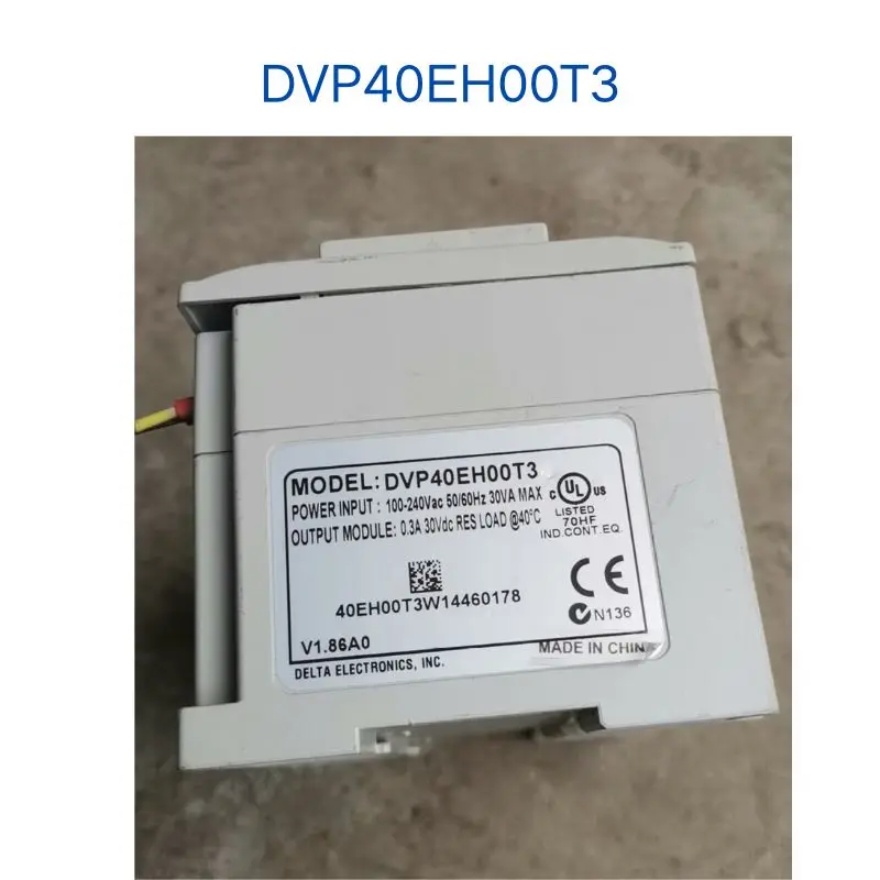 Used DVP40EH00T3 PLC tested OK, function intact