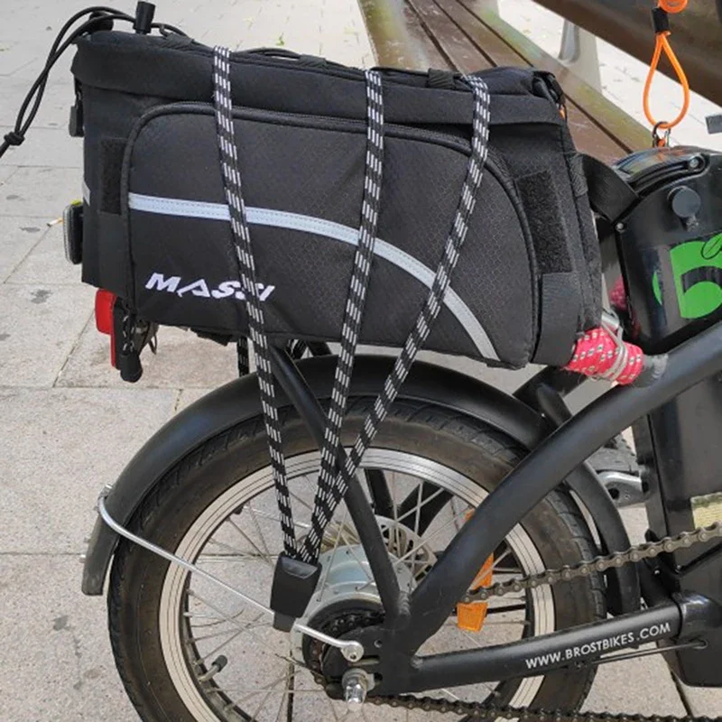 Portaequipajes para bicicleta, banda elástica retráctil, estantes de carga para bicicleta, correas de goma atadas, cuerda/banda para maleta con ganchos de plástico