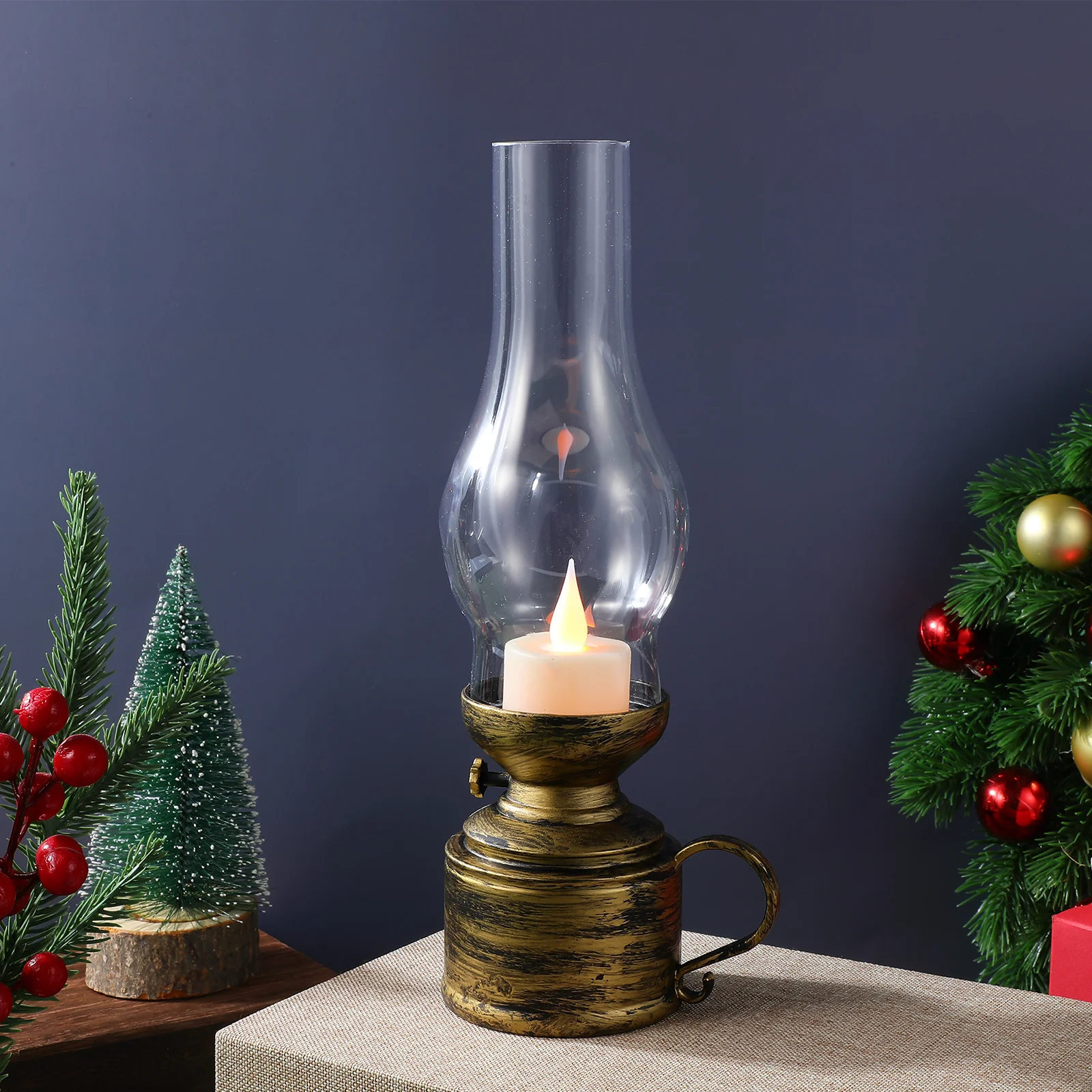 

2pcs Vintage Lamp Led Flameless Table Lamp Operated For Home Decor Indoor Use Camping Party Decorations Desktop