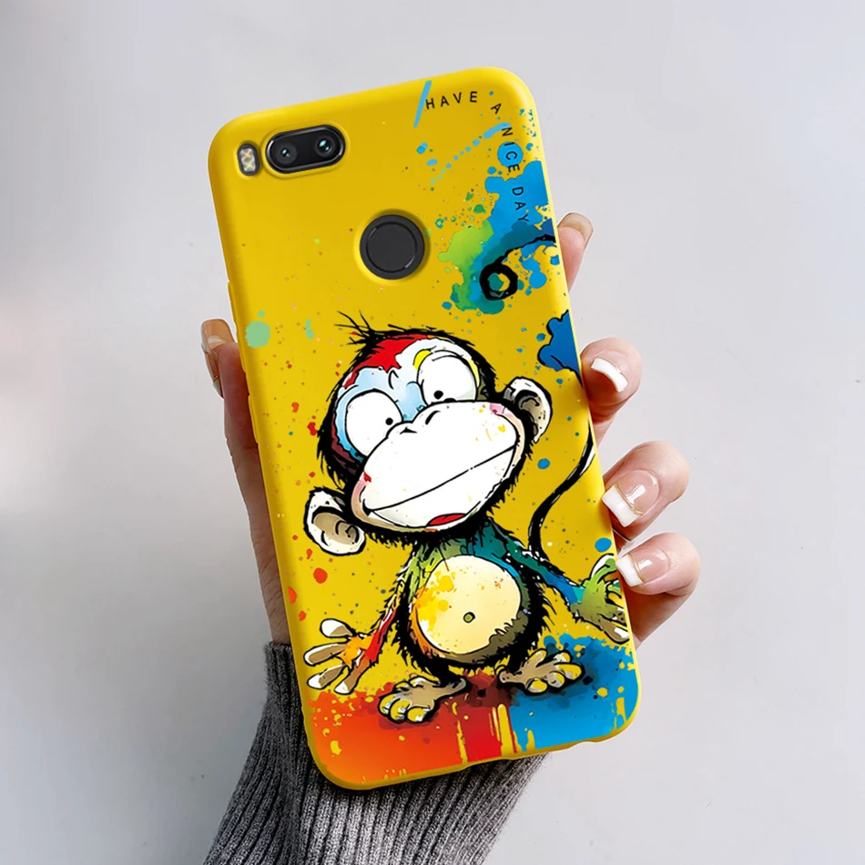 Para Xiaomi Mi A1 funda Xiaomi Mi 5x lindo oso rana de dibujos animados silicona suave TPU teléfono contraportada parachoques para Xiaomi MiA1 Mi5X Fundas