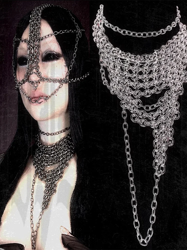 قلادة ZHUHE المقطوعة بشكل غير منتظم على طراز Cyberpunk هي إكسسوار مجوهرات لكل من النساء والرجال كهدية للحفلات #2