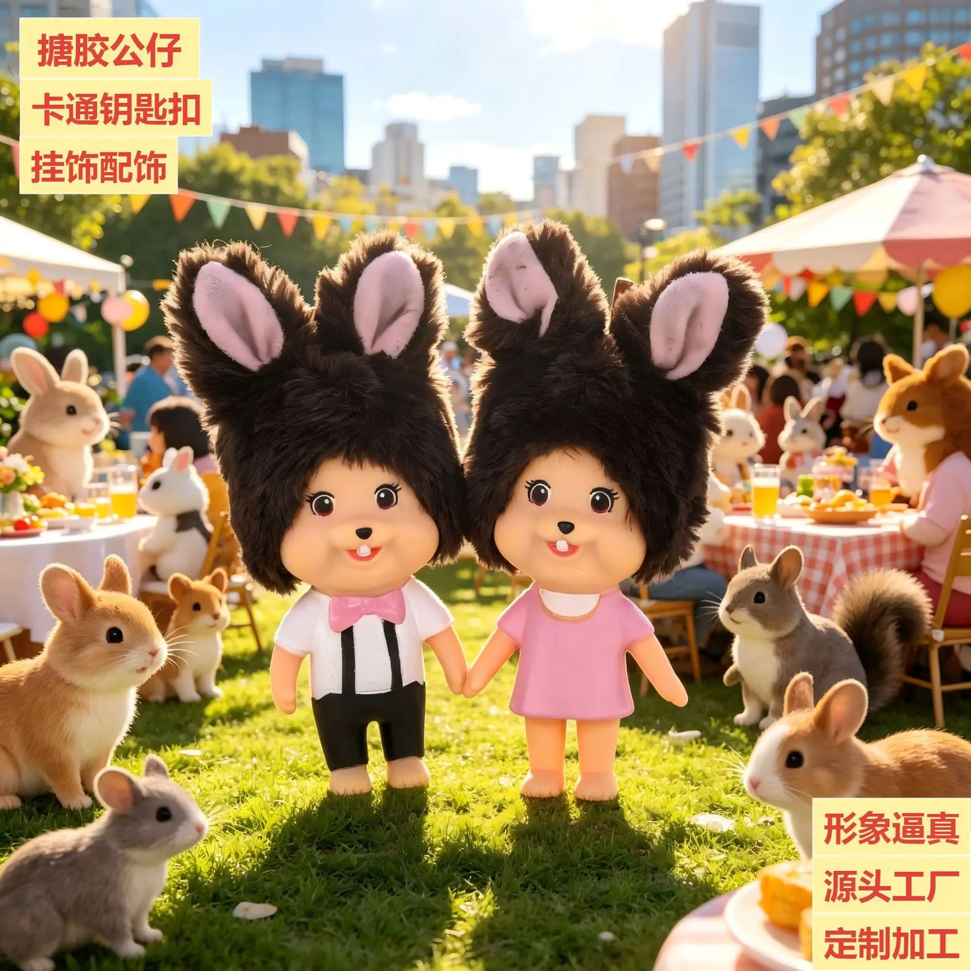 

New model Monchhichi Keychain Cartoon Backpack Hanging Charms Cute Monchichi Doll Pendant Birthday Party Gifts 몬치치 키링