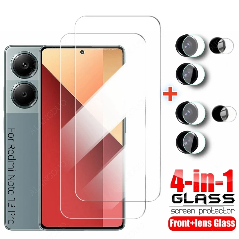 4in1 Screen Protector For Xiaomi Redmi Note 13 Pro 5G HD Tempered Glass for Redmi Note 13 Pro 5G Redmi 13C Lens Protective Film