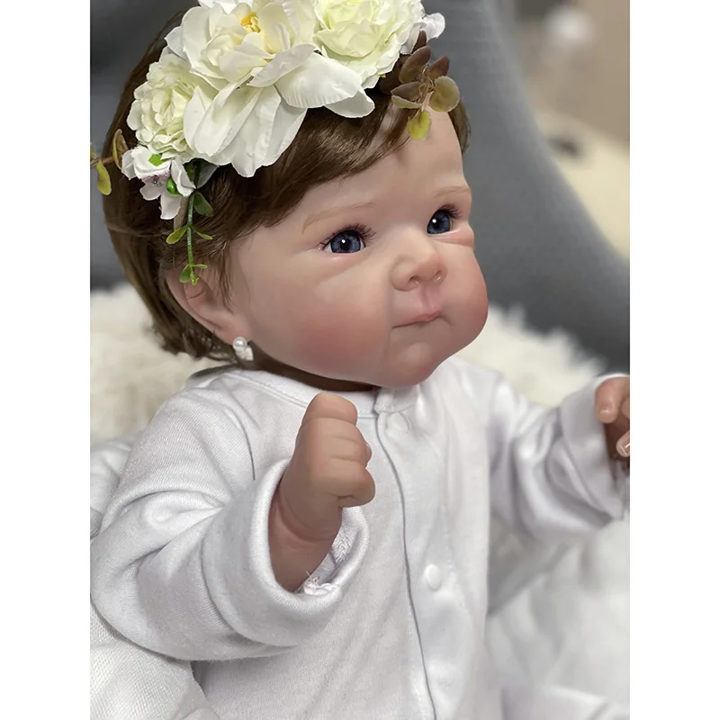 

45CM Already Finished Painted Bebe Reborn Doll Bettie Lifelike 3D Skin Visible Veins with Root Hair Bebe Reborn Real Baby