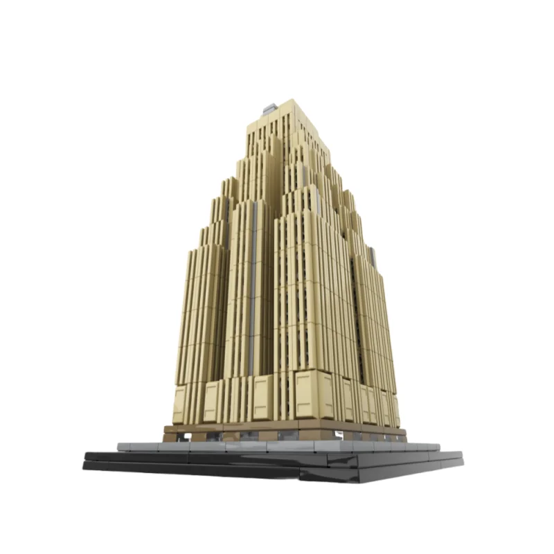 MOC Building Blocks 922-Piece 1:800 Scale  Set for the New Yorker Wyndham Hotel - A Detailed Architectural Model